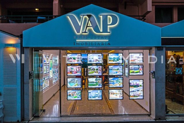 Painel LED Imobiliária – Imobiliária VAP